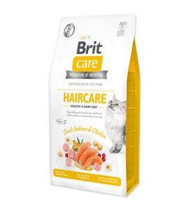 BRIT CARE CAT GRAIN-FREE HAIRCARE HEALTHY & SHINY COAT 7KG - GRANULE PRO KOČKY - CHOVATELSKÉ POTŘEBY MALVÍKZOO