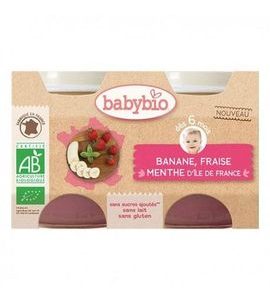 BABYBIO JABLKO BANÁN A JAHODY S MÁTOU 2X130 G - OVOCE/DEZERTY - KRMENÍ