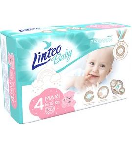 LINTEO BABY PLENKY PREMIUM MAXI 50KS - JEDNORÁZOVÉ PLENY - PŘEBALOVÁNÍ