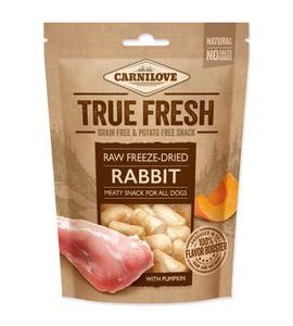 CARNILOVE RAW FREEZE-DRIED RABBIT WITH PUMPKIN 40 G - VÝCVIKOVÉ PAMLSKY PRO PSY - CHOVATELSKÉ POTŘEBY MALVÍKZOO