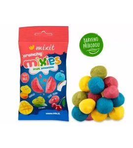 MIXIT CRUNCHY MIXIES - KŘUPAVÝ OVOCNÝ SMOOTHIE SNACK (20G) - DO TAŠKY NA VYCHÁZKU - PRO MAMINKY