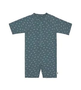 LÄSSIG SPLASH SHORT SLEEVE SUNSUIT JAGS BLUE - UV OBLEČENÍ - PRO DĚTI