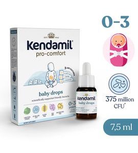 KENDAMIL PRO-COMFORT KAPKY PRO DĚTI (7,5 ML), DOPLNĚK STRAVY S PROBIOTIKY - MLÉKA A VÝŽIVA - KRMENÍ