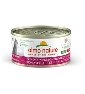 ALMO NATURE HFC NATURAL MADE IN ITALY - TUŇÁK S KUŘETEM 70G VÝHODNÉ BALENÍ 24KS - KONZERVY PRO KOČKY - CHOVATELSKÉ POTŘEBY MALVÍKZOO