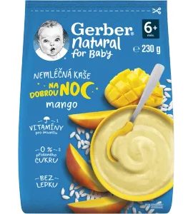 GERBER NATURAL NEMLÉČNÁ KAŠE MANGO DOBROU NOC 230 G - KAŠE - KRMENÍ