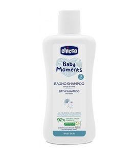 CHICCO ŠAMPON NA VLASY A TĚLO BABY MOMENTS 92% PŘÍRODNÍCH SLOŽEK 200ML - ŠAMPONY A KOSMETIKA - KOUPÁNÍ A ZDRAVÍ