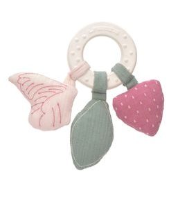 LÄSSIG TEETHER RING NATURAL RUBBER BUTTERFLY - HRYZÁTKA - PRO DĚTI