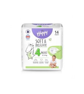 BELLA BABY HAPPY SOFT&DELICATE 4 MAXI 8-14KG 14KS - JEDNORÁZOVÉ PLENY - VŠETKO NA PREBAĽOVANIE