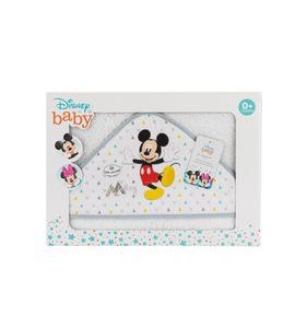 INTERBABY OSUŠKA FROTÉ MICKEY - BÍLO/ŠEDÁ - OSUŠKY A DĚTSKÉ ŽUPANY - KOUPÁNÍ A ZDRAVÍ