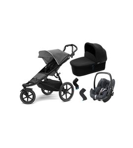 THULE SET 4V1 URBAN GLIDE² + BASSINET + PEBBLE PRO I-SIZE VČ. ADAPTÉRŮ (GREY) - KOČÍKY KOMBINÁCIE - KOČÍKY A PRÍSLUŠENSTVO