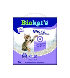 BIOKAT'S MICRO BIANCO PODESTÝLKA 7KG - HRUDKUJÍCÍ STELIVO PRO KOČKY - CHOVATELSKÉ POTŘEBY MALVÍKZOO