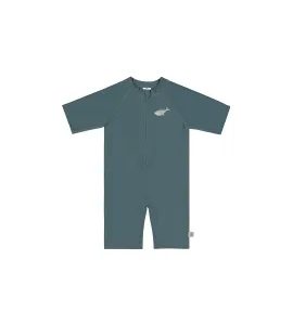 LÄSSIG SPLASH SHORT SLEEVE SUNSUIT WHALE BLUE - UV OBLEČENÍ - PRO DĚTI