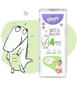 BELLA BABY HAPPY MAXI 8-14 KG 44 KS - JEDNORÁZOVÉ PLENY - PŘEBALOVÁNÍ