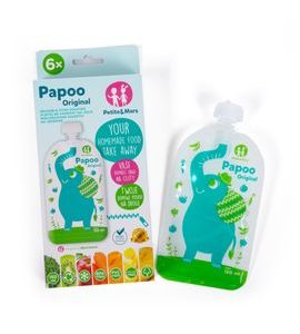 PETITE&MARS KAPSIČKA NA JÍDLO PAPOO ORIGINAL ELEPHANT 6KS - KAPSIČKY NA JÍDLO - KRMENÍ