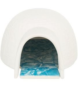 TRIXIE IGLOO S CHLADÍCÍ KERAMICKOU DESKOU, 13 X 9 X 15 CM, BÍLÁ - DOMEČKY - CHOVATELSKÉ POTŘEBY MALVÍKZOO