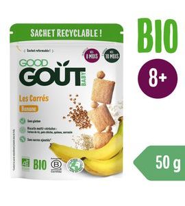 GOOD GOUT BIO BANÁNOVÉ POLŠTÁŘKY 50 G - TYČINKY/SUŠENKY - KRMENÍ