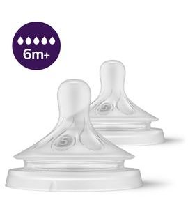 PHILIPS AVENT SAVIČKA NATURAL RESPONSE 5 RYCHLÝ PRŮTOK 6M+, 2 KS - SAVIČKY A PÍTKA - KRMENÍ