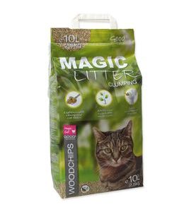 KOČKOLIT MAGIC CAT LITTER WOODCHIPS 10L - PŘÍRODNÍ STELIVO PRO KOČKY - CHOVATELSKÉ POTŘEBY MALVÍKZOO