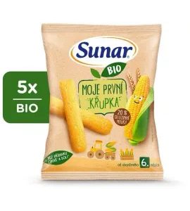 SUNAR BIO MOJE PRVNÍ DĚTSKÉ KŘUPKY 5X 25G - TYČINKY/SUŠENKY - KRMENÍ