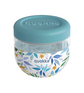 QUOKKA PLASTOVÁ NÁDOBA NA JÍDLO BUBBLE WATERCOLOR LEAVES 770 ML - USKLADNĚNÍ JÍDLA - KRMENÍ