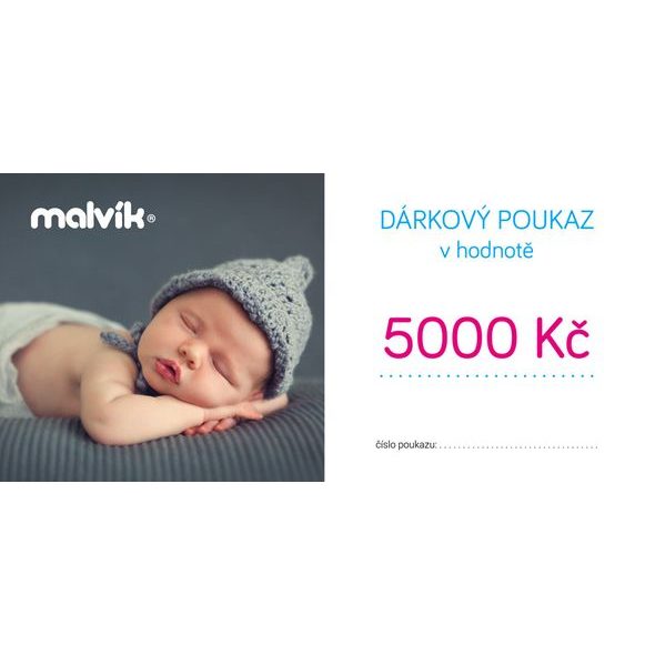 ELEKTRONICKÝ DÁRKOVÝ POUKAZ 5.000 KČ - DÁRKOVÉ POUKAZY - PRO MAMINKY