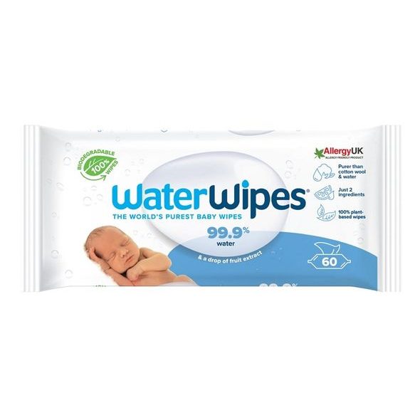 WATERWIPES 100% BIO ODBOURATELNÉ UBROUSKY 60KS - VLHČENÉ UBROUSKY - VŠETKO NA PREBAĽOVANIE