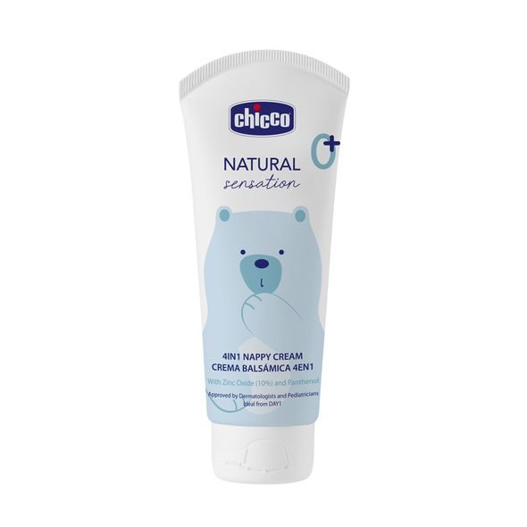 CHICCO KRÉM NA DĚTSKÝ ZADEČEK NATURAL SENSATION SE ZINKEM A PANTENOLEM 100ML, 0M+ - ŠAMPONY A KOSMETIKA - KOUPÁNÍ A ZDRAVÍ