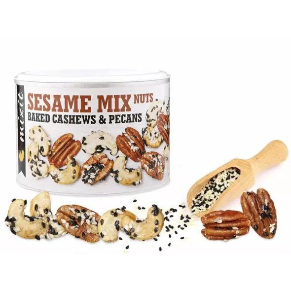 MIXIT OŘÍŠKY Z PECE - SEZAM A RŮŽOVÁ SŮL (150G) - SLANÉ ZOBÁNÍ - PRE MAMIČKY