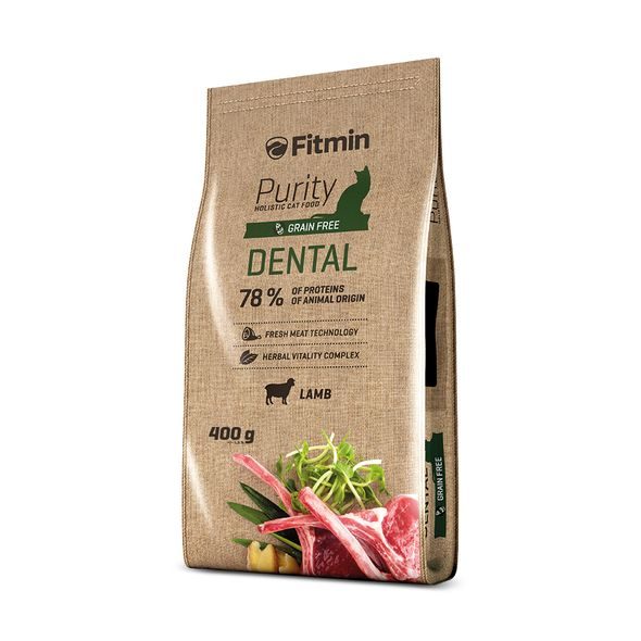 FITMIN PURITY DENTAL KRMIVO PRO KOČKY HMOTNOST: 0.4 KG - GRANULE PRO KOČKY - CHOVATELSKÉ POTŘEBY MALVÍKZOO