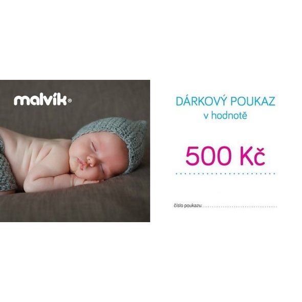 ELEKTRONICKÝ DÁRKOVÝ POUKAZ 500 KČ - DÁRKOVÉ POUKAZY - PRO MAMINKY