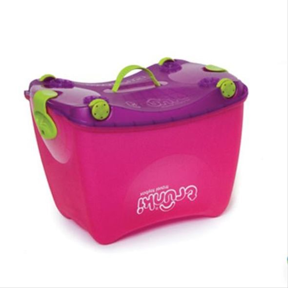 TRUNKI BOX NA HRAČKY 4V1 RŮŽOVÝ - KOMPLETNÍ POKOJÍČKY - SPINKÁNÍ