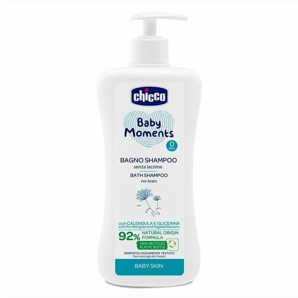 CHICCO ŠAMPON NA VLASY A TĚLO S DÁVKOVAČEM BABY MOMENTS 92% PŘÍRODNÍCH SLOŽEK 500ML - ŠAMPONY A KOSMETIKA - KOUPÁNÍ A ZDRAVÍ