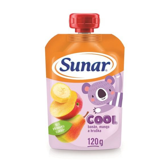 SUNAR COOL OVOCE HRUŠKA, MANGO, BANÁN 120G - KAPSIČKY - KRMENÍ