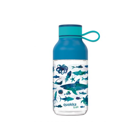 QUOKKA PLASTOVÁ LÁHEV ICE KIDS S POUTKEM SEA ANIMALS 430 ML - SPORTOVNÍ LAHVE - KRMENÍ