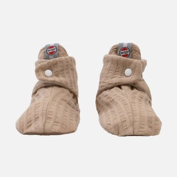 LODGER SLIPPER SEERSUCKER BEIGE 3 - 6 MĚSÍCŮ - BOTIČKY - PRO DĚTI