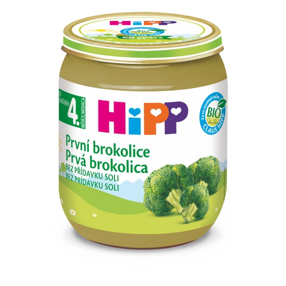 HIPP BIO PRVNÍ BROKOLICE - MASO/ZELENINA - KRMENÍ