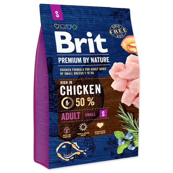 BRIT PREMIUM BY NATURE ADULT S 3KG - GRANULE PRO PSY - CHOVATELSKÉ POTŘEBY MALVÍKZOO