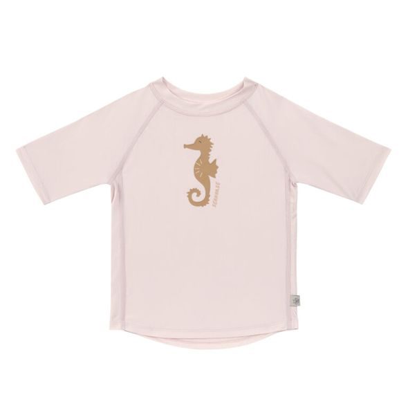 LÄSSIG SPLASH SHORT SLEEVE RASHGUARD SEAHORSE LIGHT PINK 7-12M - UV OBLEČENÍ - PRO DĚTI