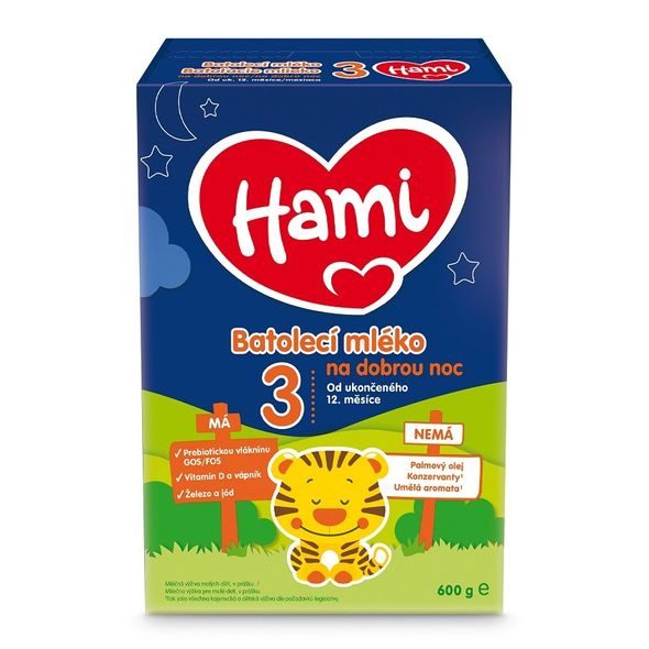 HAMI 3 BATOLECÍ MLÉKO NA DOBROU NOC 600G - KOJENECKÁ MLÉKA - KRMENÍ