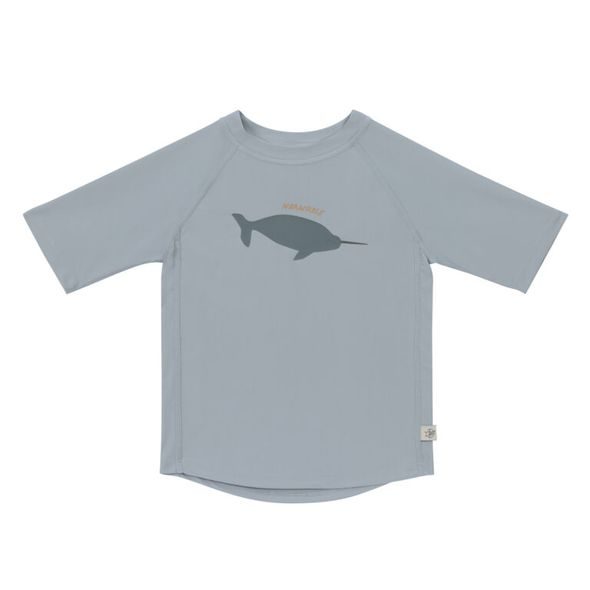 LÄSSIG SPLASH SHORT SLEEVE RASHGUARD WHALE LIGHT BLUE 7-12M - UV OBLEČENÍ - PRO DĚTI