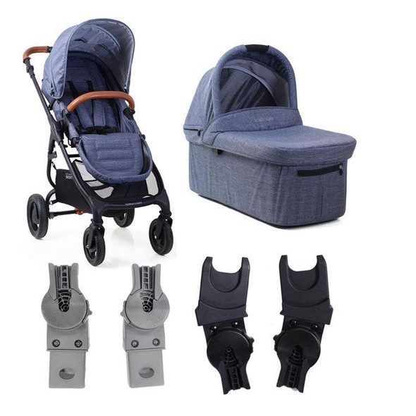 VALCO BABY KOČÁREK KOMBINOVANÝ TREND 4 ULTRA DENIM VČETNĚ ADAPTÉRŮ K AUTOSEDAČCE - TROJKOMBINACE - KOČÁRKY A PŘÍSLUŠENSTVÍ