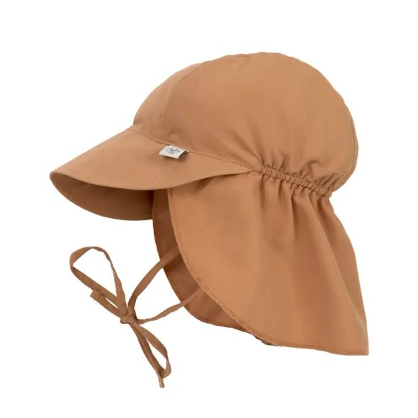 LÄSSIG SPLASH SUN PROTECTION FLAP HAT CARAMEL 3-6M - ČEPIČKY A KLOBOUČKY - PRO DĚTI