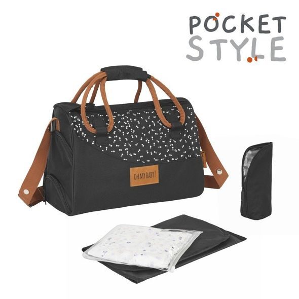 BADABULLE PŘEBALOVACÍ TAŠKA POCKETSTYLE BLACK CAMEL - PŘEBALOVACÍ TAŠKY - KOČÁRKY A PŘÍSLUŠENSTVÍ