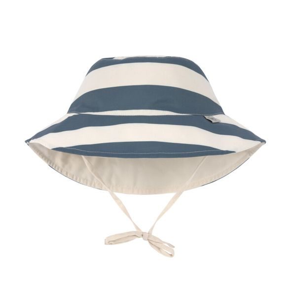 LÄSSIG SPLASH SUN PROTECTION BUCKET HAT BLOCK STR.MILKY/BLUE 3-6M - ČEPIČKY A KLOBOUČKY - PRO DĚTI