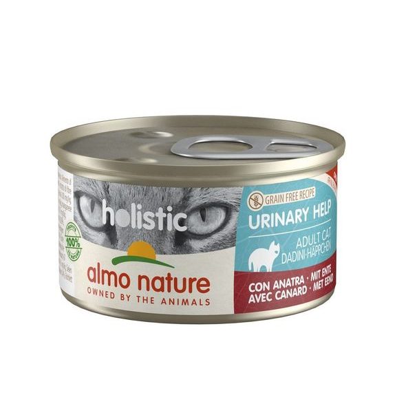 ALMO NATURE HOLISTIC URINARY HELP S KACHNOU 85G VÝHODNÉ BALENÍ 24KS - KONZERVY PRO KOČKY - CHOVATELSKÉ POTŘEBY MALVÍKZOO