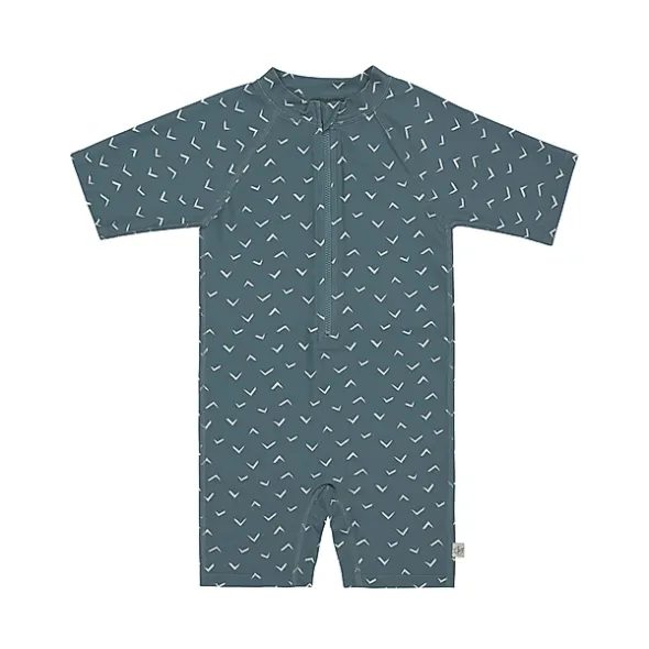 LÄSSIG SPLASH SHORT SLEEVE SUNSUIT JAGS BLUE - UV OBLEČENÍ - PRO DĚTI