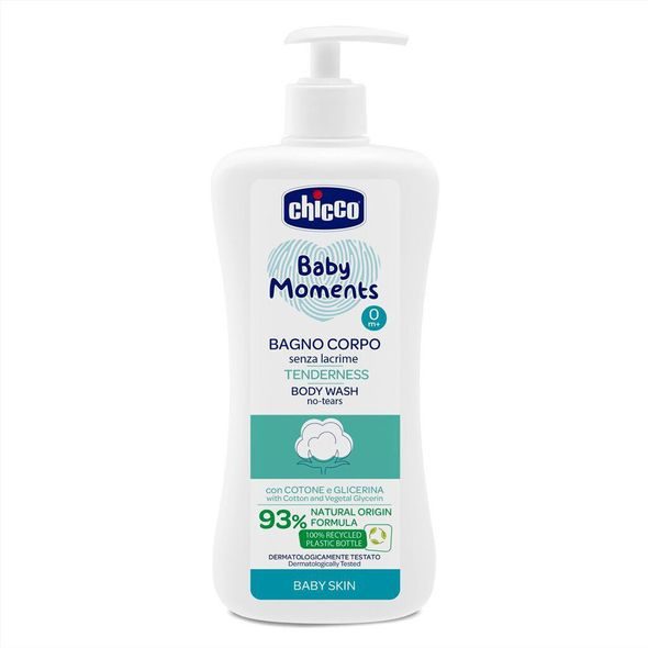 CHICCO ŠAMPON NA TĚLO S DÁVKOVAČEM BABY MOMENTS 500ML - ŠAMPONY A KOSMETIKA - KOUPÁNÍ A ZDRAVÍ