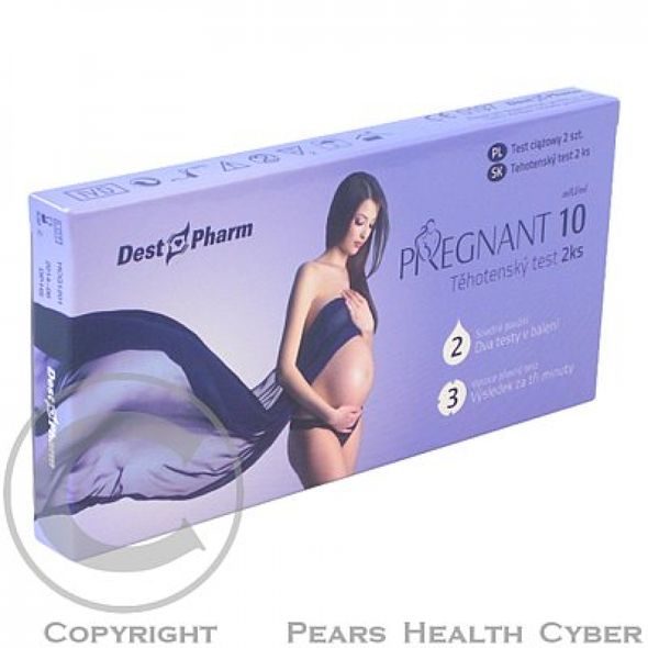 DESTPHARM TĚHOTENSKÝ TEST PREGNANT 10 2KS - TĚHOTENSKÉ TESTY - PRO MAMINKY