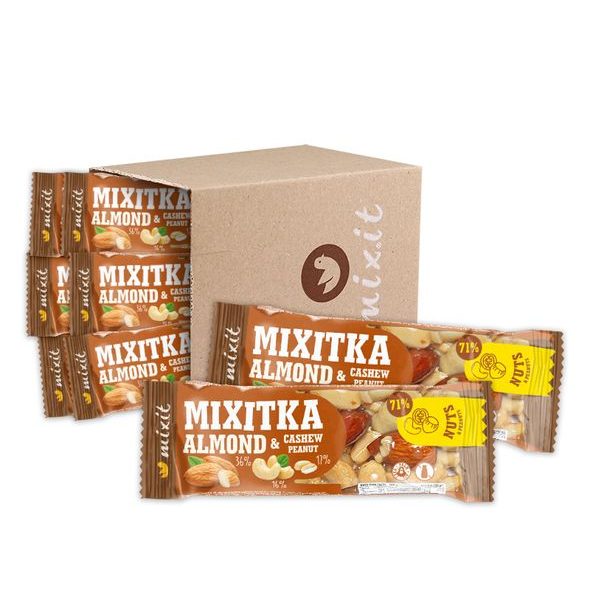 MIXIT OŘÍŠKOVÁ MIXITKA MANDLE A KEŠU (40G) - DO TAŠKY NA VYCHÁZKU - PRO MAMINKY