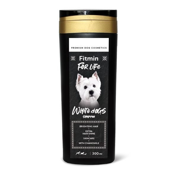 FITMIN FOR LIFE WHITE DOGS ŠAMPÓN PRO PSY 300 ML - ŠAMPONY PRO PSY - CHOVATELSKÉ POTŘEBY MALVÍKZOO